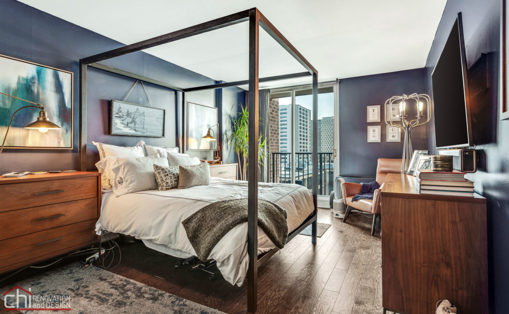 CHI | Chicago Modern Condo Living Remodeled Bedroom Interior