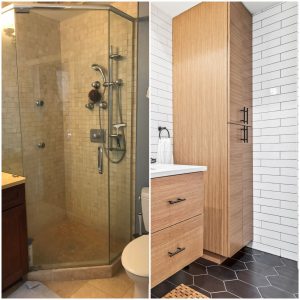 Shower Area Before and After